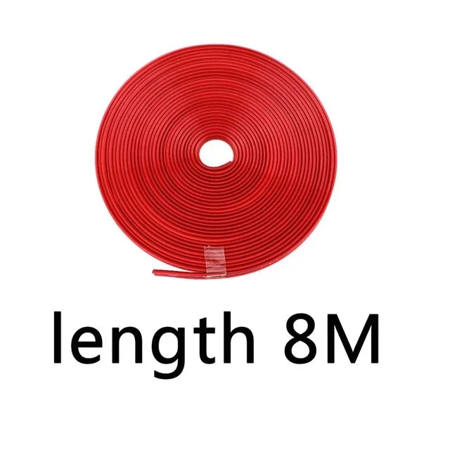 8M Car Wheel Rim Protection Strip – Decorative Rubber Moulding Trim for Tire Styling & Tyre Guard