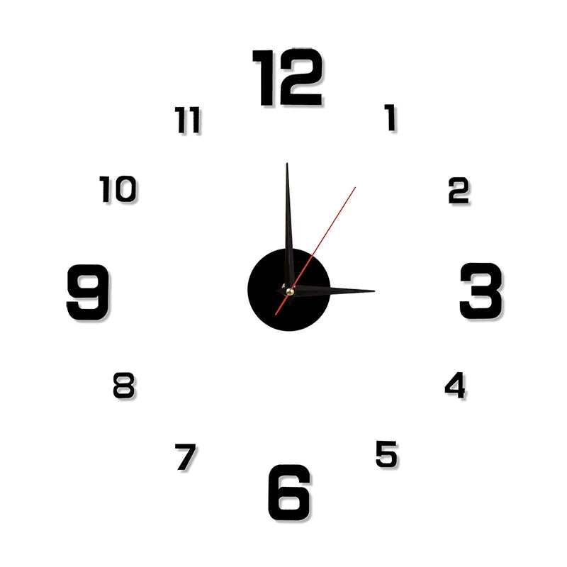 2022 New 3D Roman Numeral Acrylic Mirror Wall Clock Sticker – Fashion DIY Quartz Clock for Home & Living Room Decoration