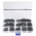 1000Pcs High Carbon Steel Barbed Fishing Hooks – Sharp & Durable Hook Set for Rock Fishing & Tackle Gear