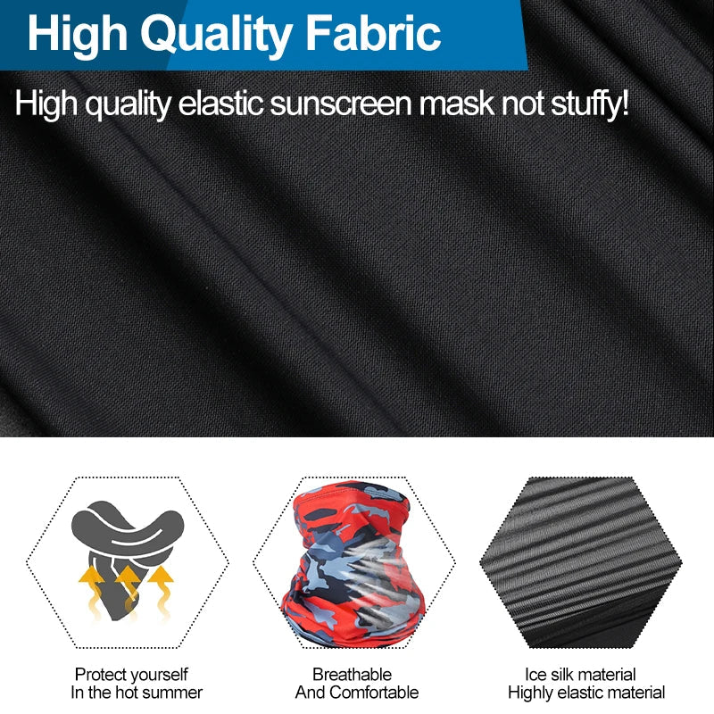 1PCS Multifunctional Cycling Face Mask – UV Protection Neck Gaiter for Outdoor Sports, Fishing, Hiking & More