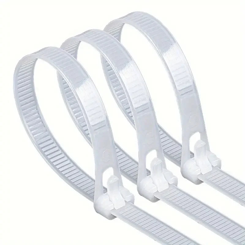100Pcs Reusable Nylon Cable Ties – Heavy-Duty Locking Straps for Home, Office & Cable Management