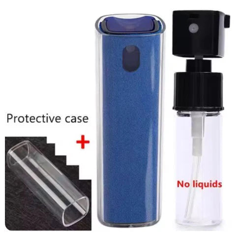 2in1 Microfiber Screen Cleaner Spray Bottle Set Mobile Phone Ipad Computer Microfiber Cloth Wipe Iphone Cleaning Glasses Wipes