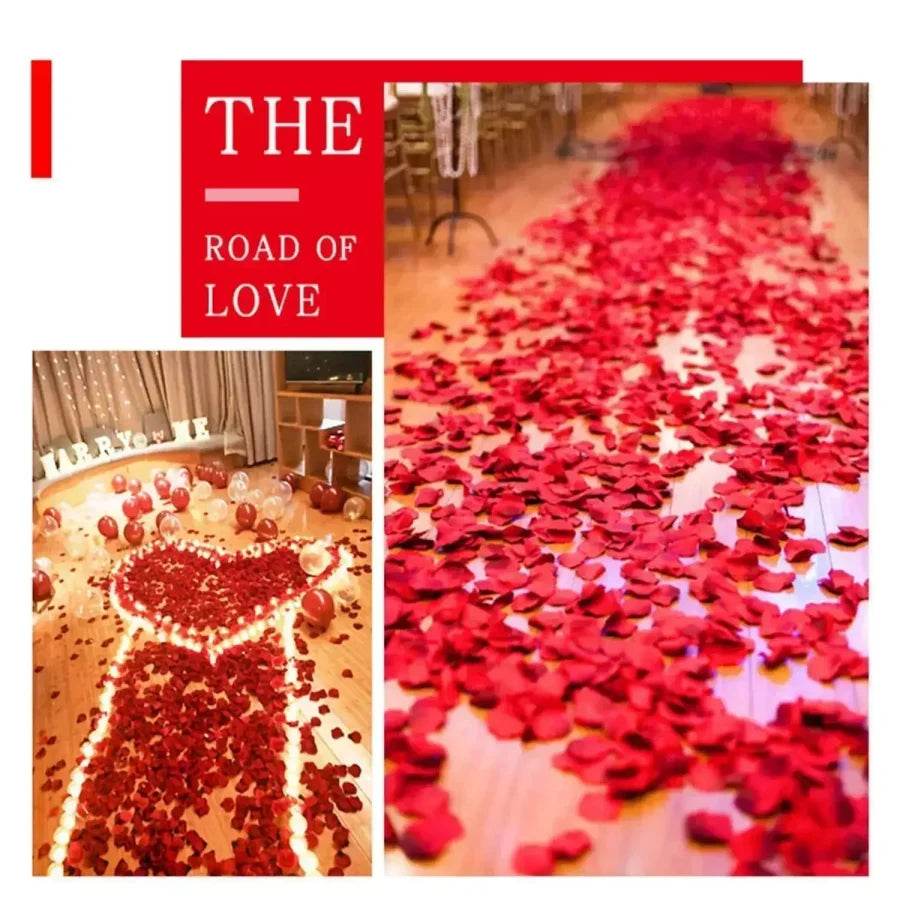 2000 Pieces Silk Cloth Rose Petals – Simulated Flower Petals for Wedding Room Decoration & Event Supplies