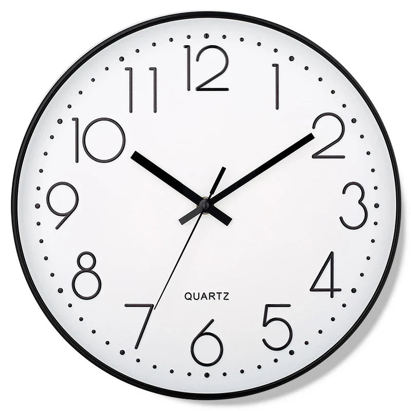8-Inch Silent Quartz Wall Clock – Minimalist Digital Home Decor for Living Room & Bedroom