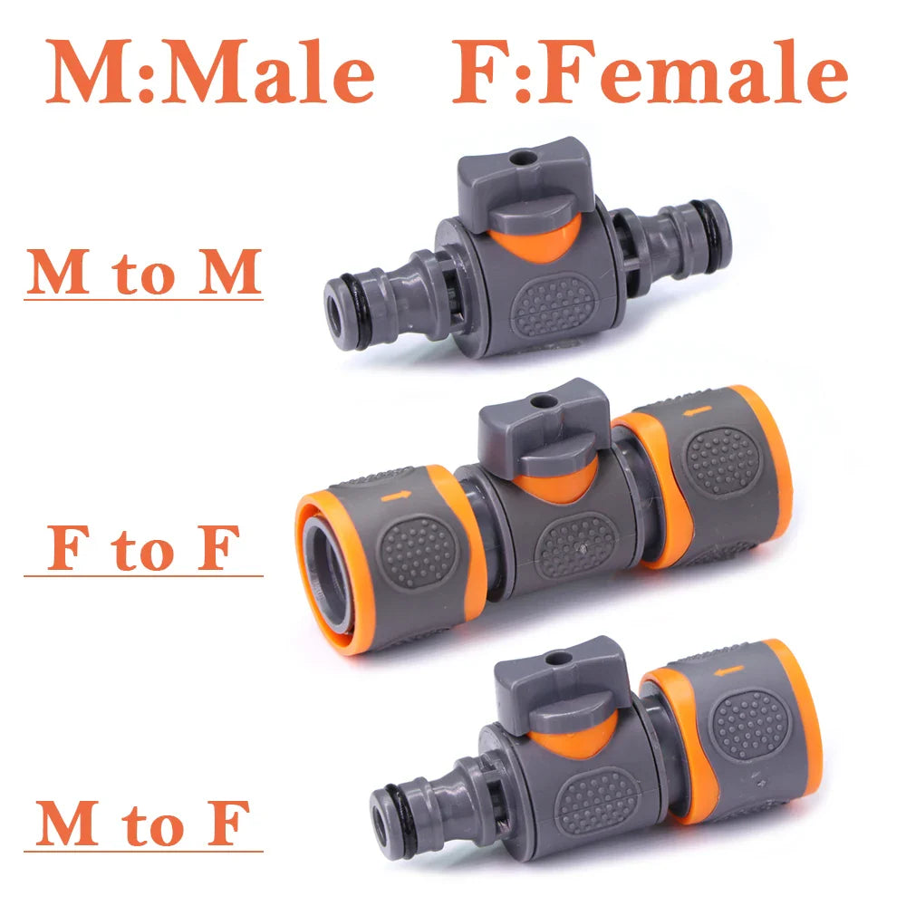 16mm Ball Valve Hose Connector – Quick Adapter for Garden Irrigation Tubing