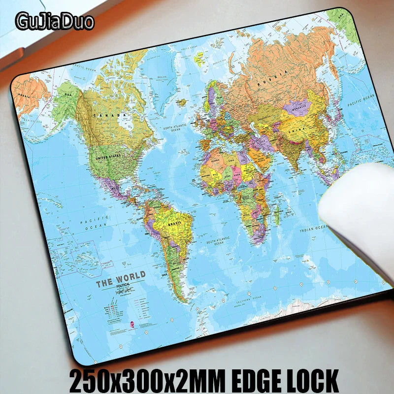 80x40CM Map Art Mouse Pad – XXL Large Anti-Slip Gaming & Office Desk Mat with Waterproof Coating