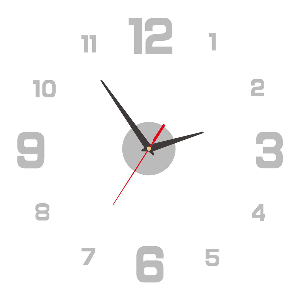 3D Creative Frameless DIY Wall Hanging Clock – Silent Digital Clock with Antique Style for Living Room & Office Decoration