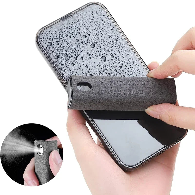 2in1 Microfiber Screen Cleaner Spray Bottle Set Mobile Phone Ipad Computer Microfiber Cloth Wipe Iphone Cleaning Glasses Wipes