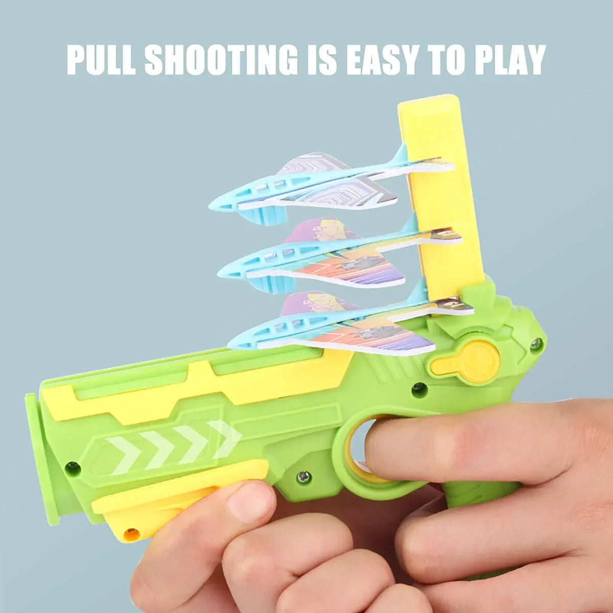 6PCS Airplane Launcher Bubble Catapult Toy – Fun Outdoor Airplane Shooting Game for Kids Ages 5-12