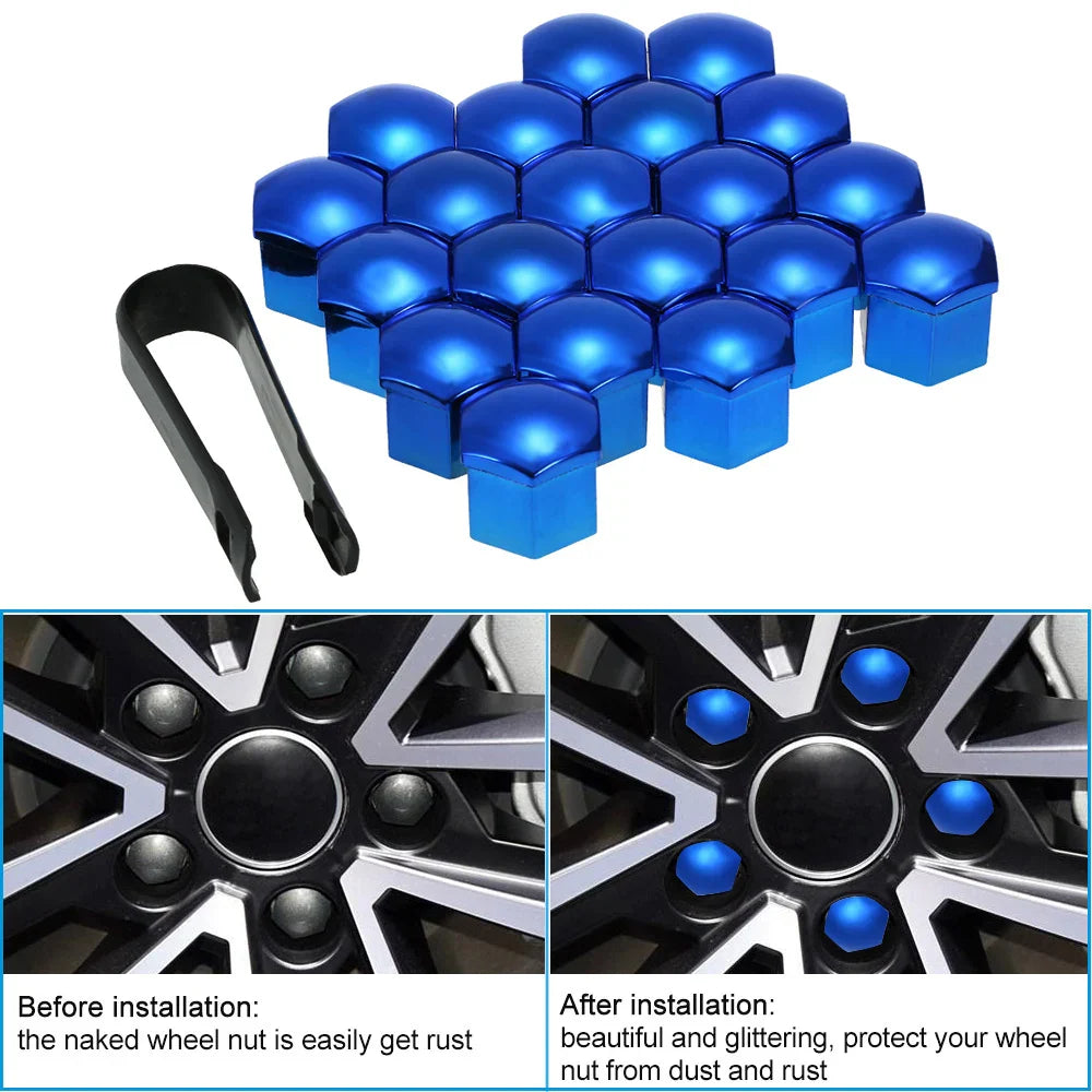 20PCS /21/19/17mm Car Wheel Nut Caps Protection Covers Caps Anti-Rust Auto Hub Screw Cover Car Tyre Nut Bolt Exterior Decoration