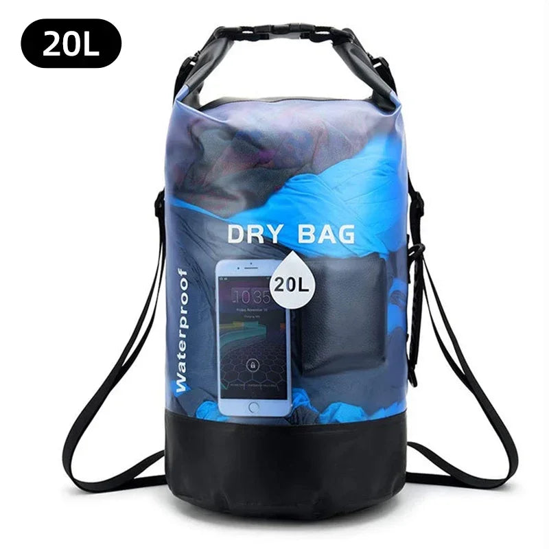 10L–20L Waterproof Dry Bag Backpack – Floating Pouch for Kayaking, Trekking, Boating & Rafting