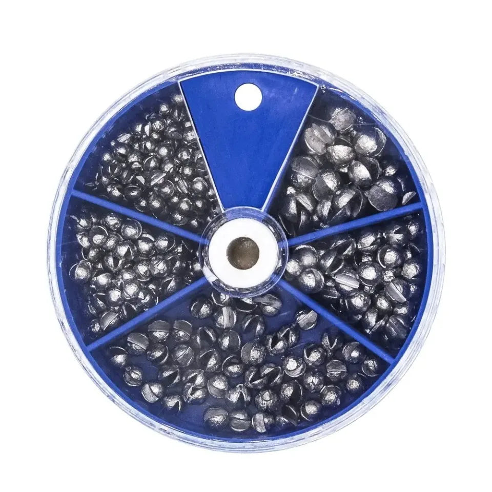205Pcs Fishing Split Shot Sinkers – Removable Lead Weights Set for Precision Rigging & Casting