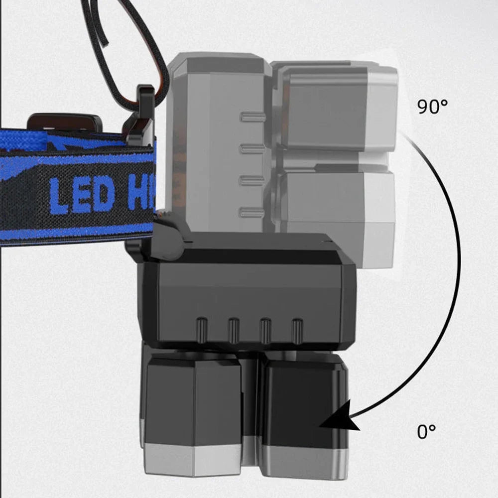 5LED USB Headset Flashlight – High-Brightness Rechargeable Headlamp for Outdoor, Fishing & Household Use