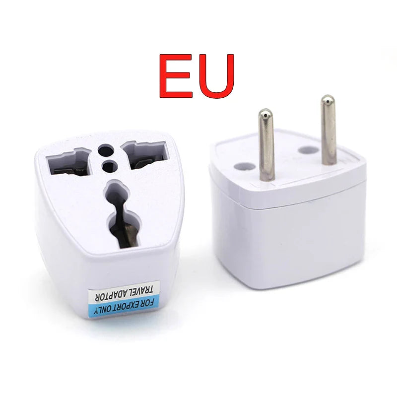 1PC Universal US UK AU to EU Plug Adapter – Travel Wall Charger Socket Converter with 2 Round Pins