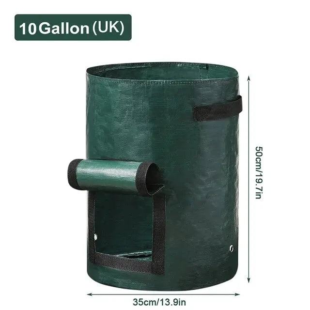 3/5/7/10 Gallon Garden Grow Bags – PE Vegetable Planter Containers for Potatoes, Carrots & Tomatoes