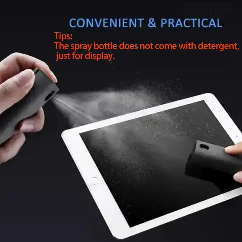 2in1 Microfiber Screen Cleaner Spray Bottle Set Mobile Phone Ipad Computer Microfiber Cloth Wipe Iphone Cleaning Glasses Wipes
