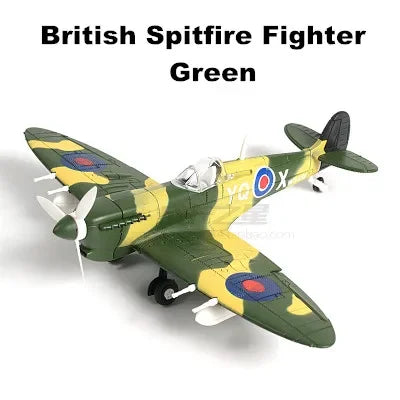 4D DIY Military Airplane Model – WW2 Fighter Building Blocks Set (22cm)