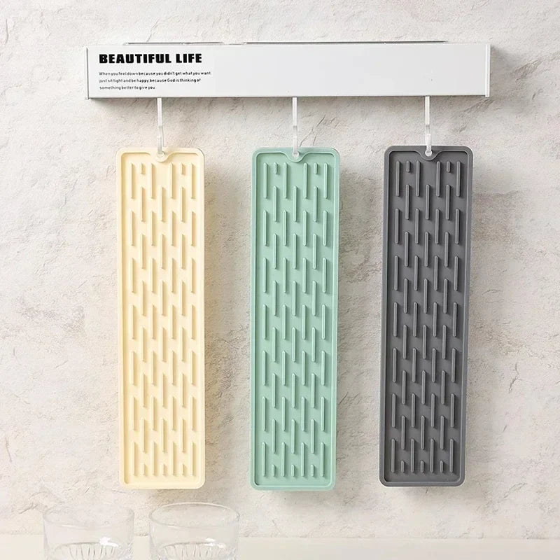 55/35cm Silicone Tableware Cushion Anti Slip Sink Tray Kitchenware Protection Mat Dish Drying Cushion Pad Storage Sink Drain Mat