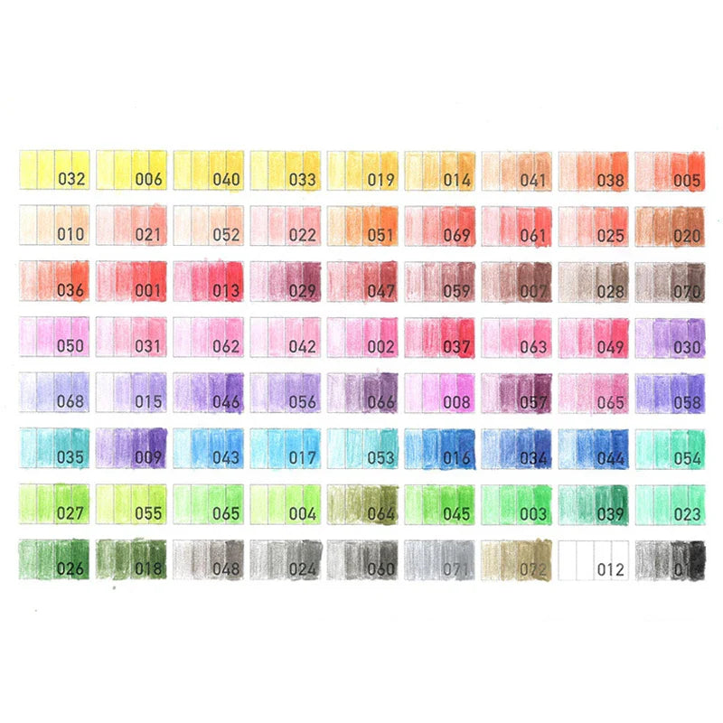 12/18/24/36/48/72 Colors Oily Colored Pencils Set – Professional Artist Painting & Sketching Supplies