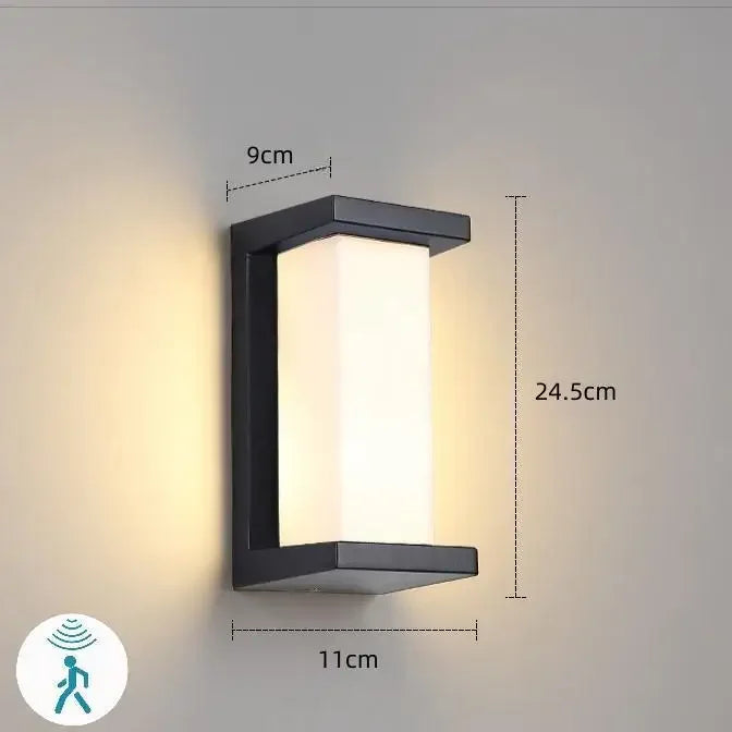 24W LED Outdoor Wall Light with Motion Sensor – Waterproof IP65 Garden Lamp for Pathways, Patios & Entrances