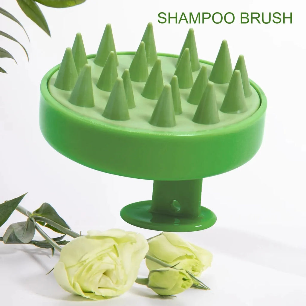 1PC Silicone Scalp Massager Hair Washing Brush, Wet & Dry Soft Silicone Comb Teeth For Scalp Care,Hair Cleansing Bath Brush
