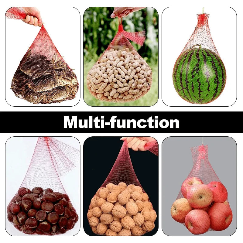 100 pieces of heavy-duty plastic garden netting, suitable for watermelon, melon, vertical planting and hammock with straps.