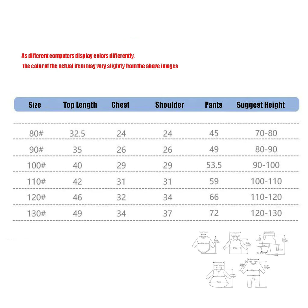 2024 New Baby Cotton Pajamas Set – Children’s Long T-Shirt & Pants Class Suit for Boys and Girls