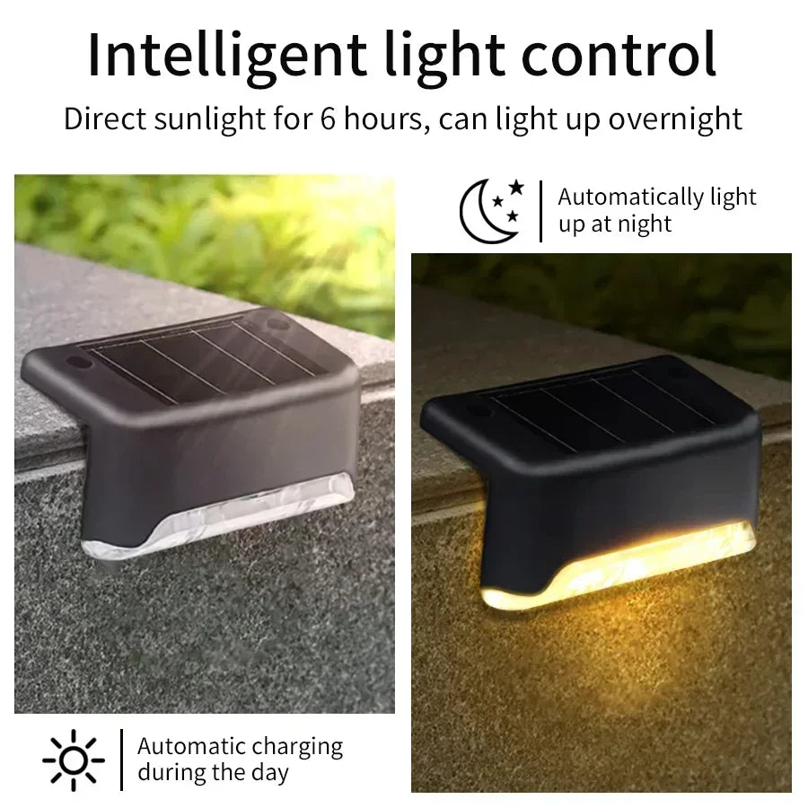 1pcs 4pcs Solar Deck Lights Outdoor Solar Lights Waterproof Garden Light Solar Stairs Light for Patio Stairs Railing Pathway