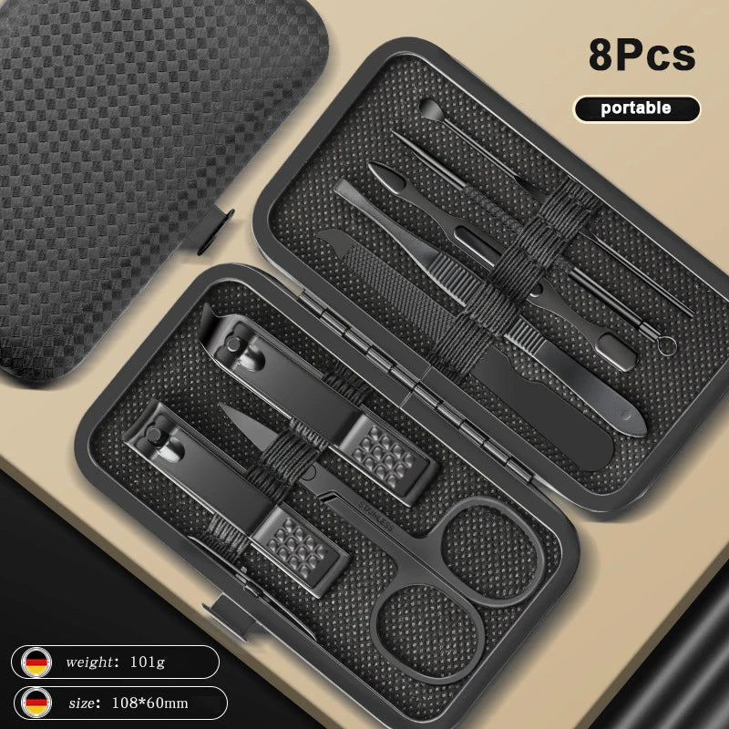 24-Piece Stainless Steel Manicure Set – Professional Nail Clipper Kit with Scissors, Ear Spoon, and Grooming Tools