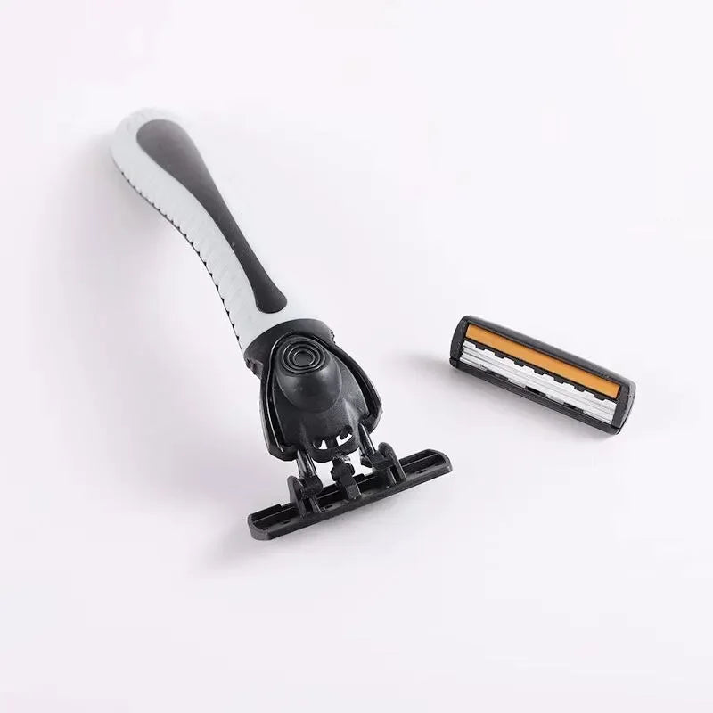 3-Layer Reusable Razor – Multi-Tool Shaving System with 18 Blades