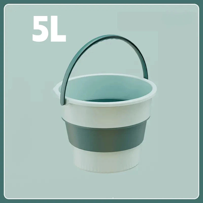5/10L Folding Portable Bucket – Collapsible Silicone Water Container for Camping, Fishing & Car Wash