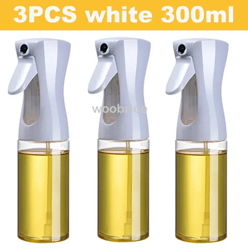 3PCS 200/300ml Oil Sprayer Bottle 1PC Kitchen Cooking Oil Dispenser Fitness Fat Loss Camping BBQ Vinegar Sauce Sprayer Bottle