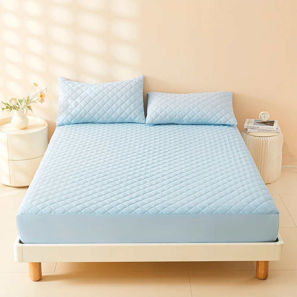 3D Air Fabric Waterproof Mattress Protector – Thick, Breathable Fitted Bed Cover (No Pillowcase)