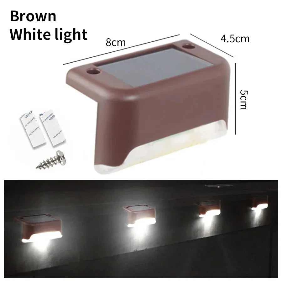 1pcs 4pcs Solar Deck Lights Outdoor Solar Lights Waterproof Garden Light Solar Stairs Light for Patio Stairs Railing Pathway