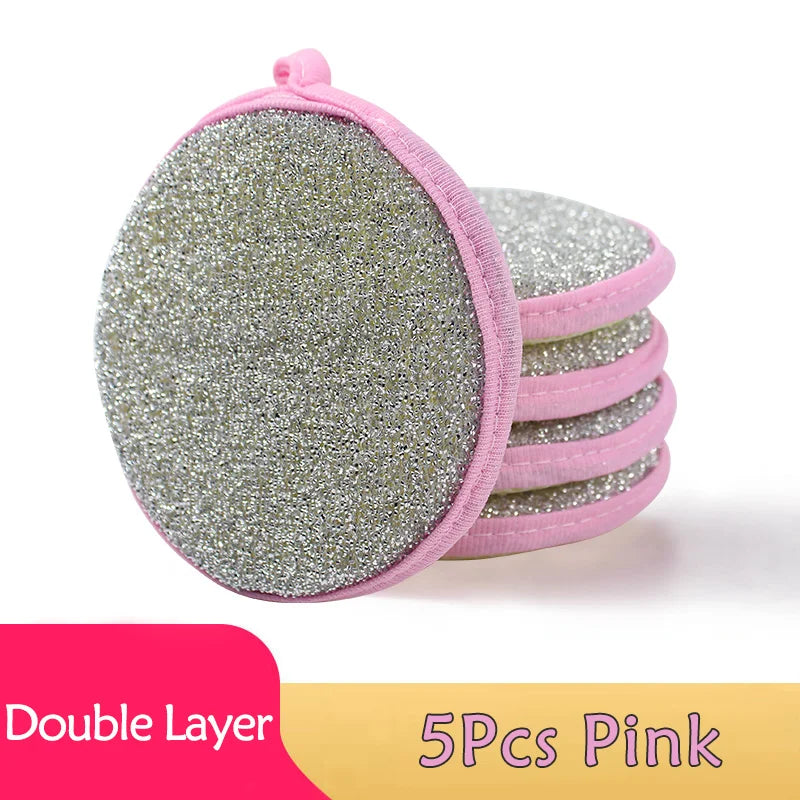 5/10/20pcs Double-Sided Dishwashing Sponges – Non-Scratch Kitchen Cleaning Pads for Pots & Pans