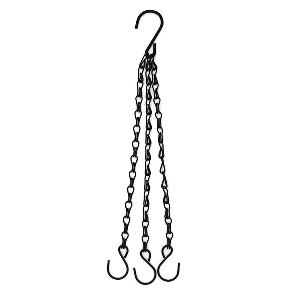 40cm Imitation Rattan Hanging Basket Flower Pot Chain With 3 Hooks Basin Hydroponic Plants Plant Grow Basin Home Garden Decor
