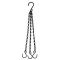 40cm Imitation Rattan Hanging Basket Flower Pot Chain With 3 Hooks Basin Hydroponic Plants Plant Grow Basin Home Garden Decor