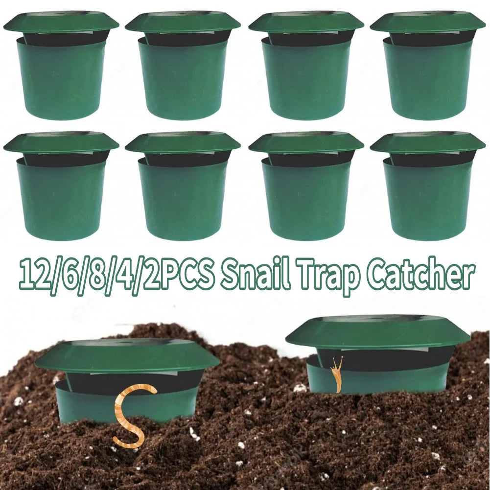 2/4/6/8/12PCS Snail Trap Catchers – Eco-Friendly Slug Bait Stations for Gardens & Farms