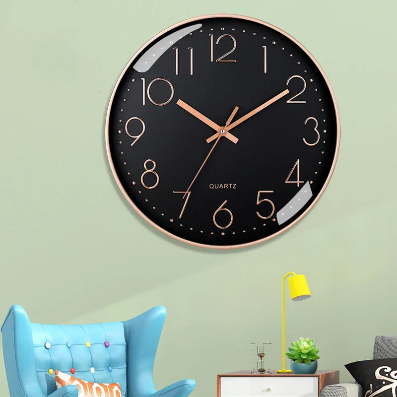 8-Inch Silent Quartz Wall Clock – Minimalist Digital Home Decor for Living Room & Bedroom