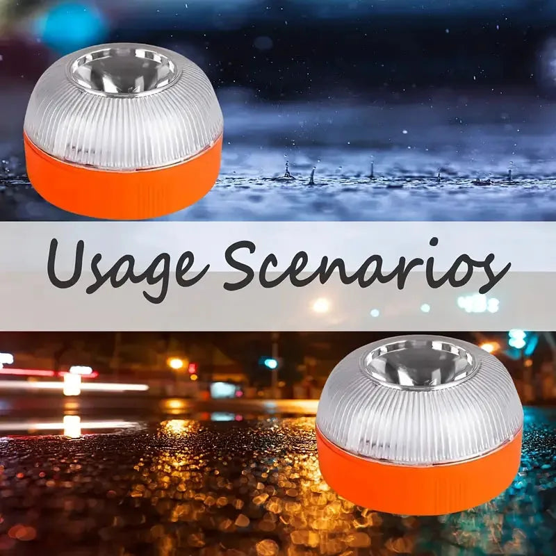 1pc/2pcs LED Vehicle Emergency Warning Light,Battery Powered,for Various Car Models-Roadside Assistance,Offroad Enthusiast,Truck