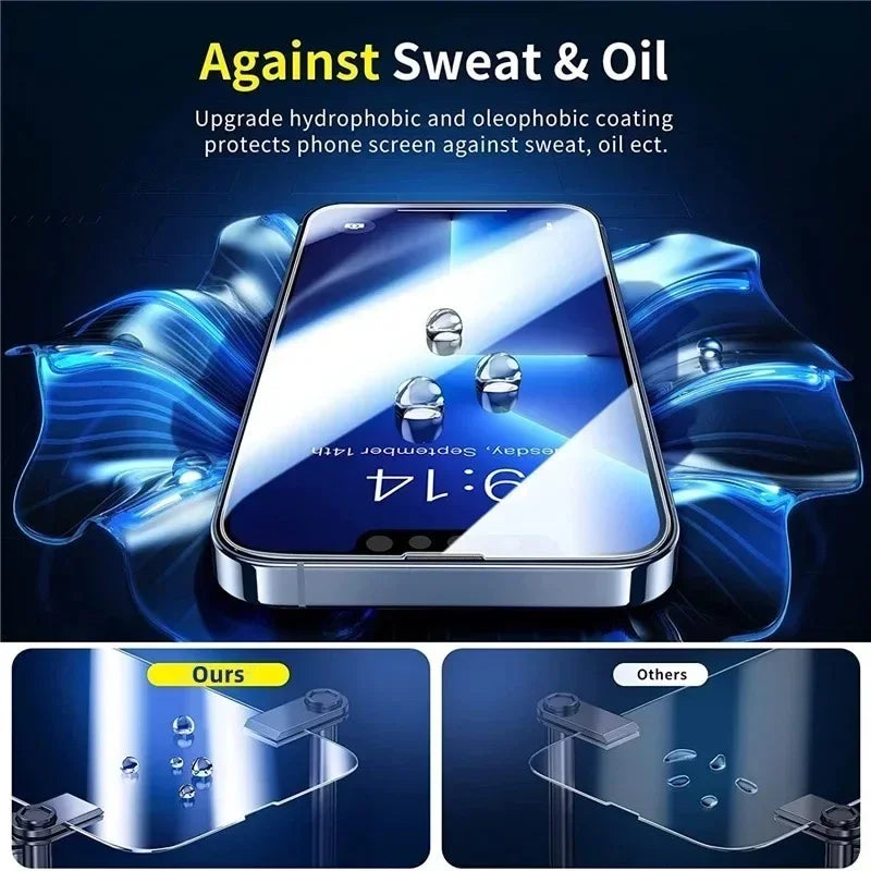 1-5Pcs Tempered Glass For iPhone 14 13 12 11 16 15 Pro Max Screen Protector For iPhone 6 6S 7 8 SE X XS XR Protective Glass Film