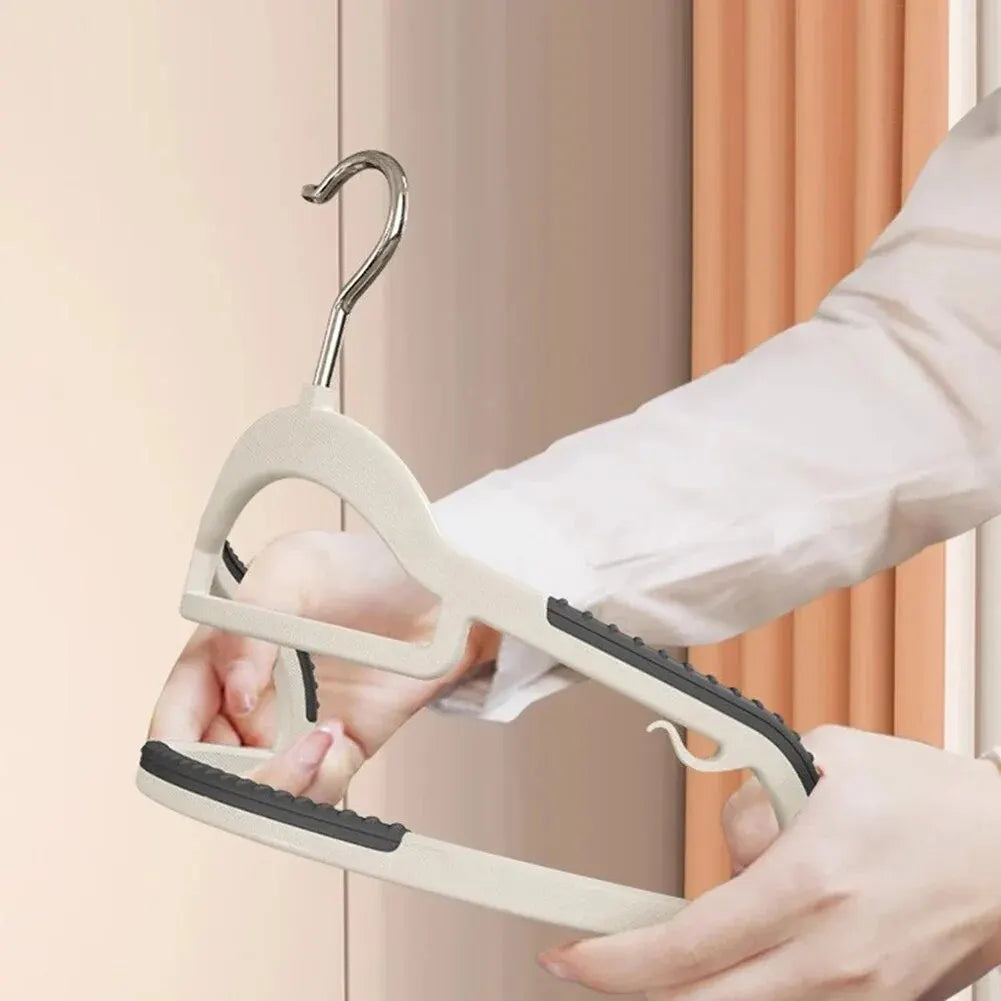 10PCS Non-Slip Clothes Hangers – Slim Space-Saving Design for Bedroom, Dorm & Wardrobe Storage