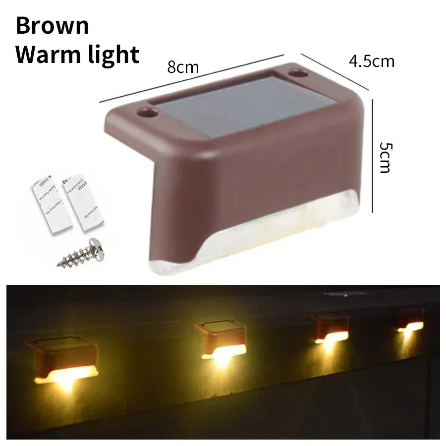 1pcs 4pcs Solar Deck Lights Outdoor Solar Lights Waterproof Garden Light Solar Stairs Light for Patio Stairs Railing Pathway