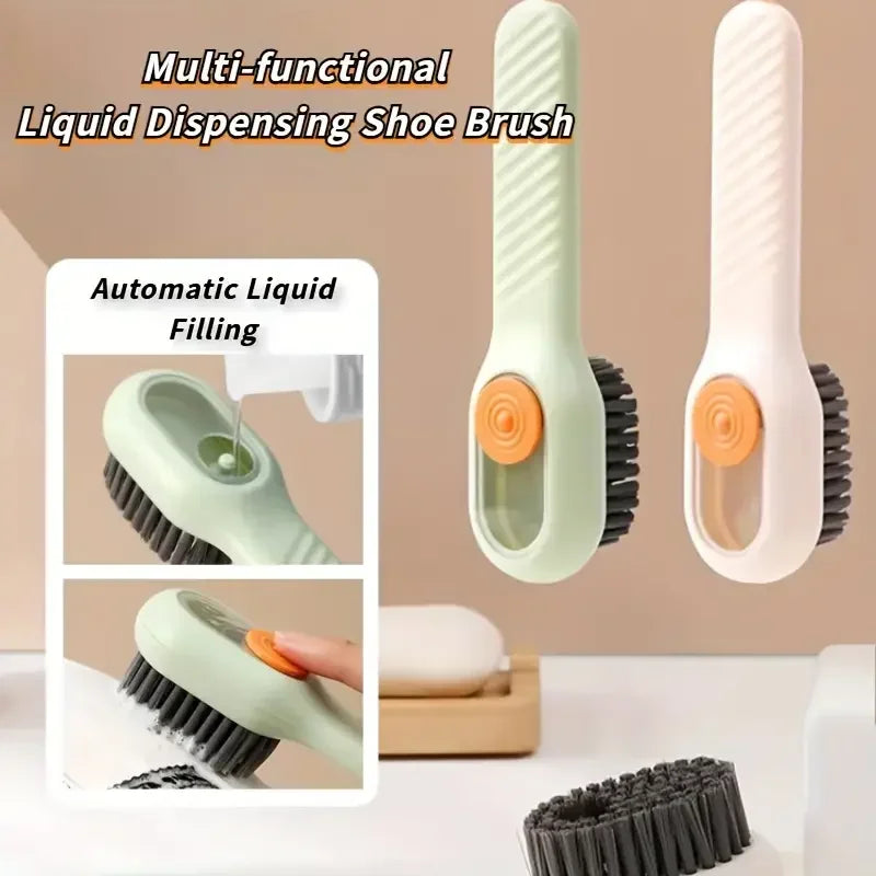 1pc Multi-function Automatic Spot Shoe Brush – Soft Hair Handheld Cleaning Tool