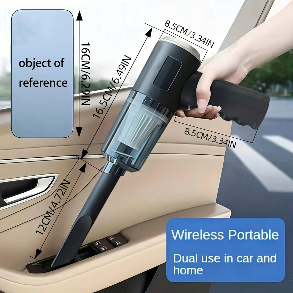 3-in-1 USB Mini Vacuum Cleaner – Suction & Blower Combo for Car & Home Dust Removal