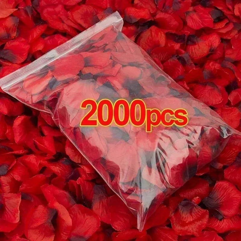 2000 Pieces Silk Cloth Rose Petals – Simulated Flower Petals for Wedding Room Decoration & Event Supplies