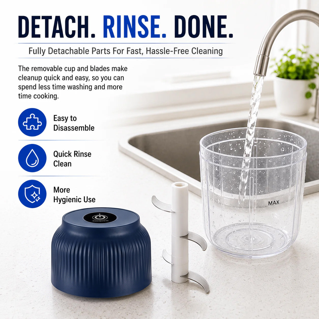 Wireless Mini Food Chopper with USB Charging