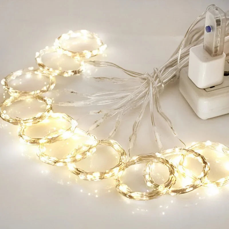 3Mx1M/2M/3M LED String Lights USB Fairy Lights Garland for New Year Wedding Festive Party Christmas Home Curtain Decoration