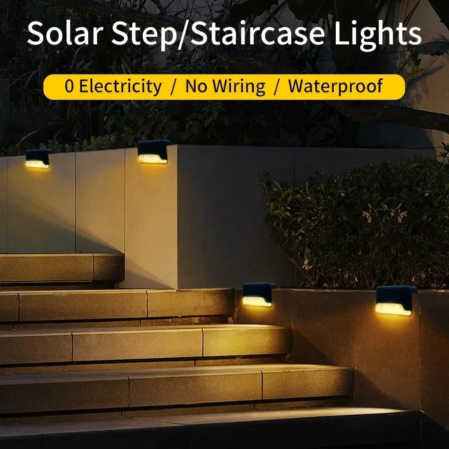 1pcs 4pcs Solar Deck Lights Outdoor Solar Lights Waterproof Garden Light Solar Stairs Light for Patio Stairs Railing Pathway