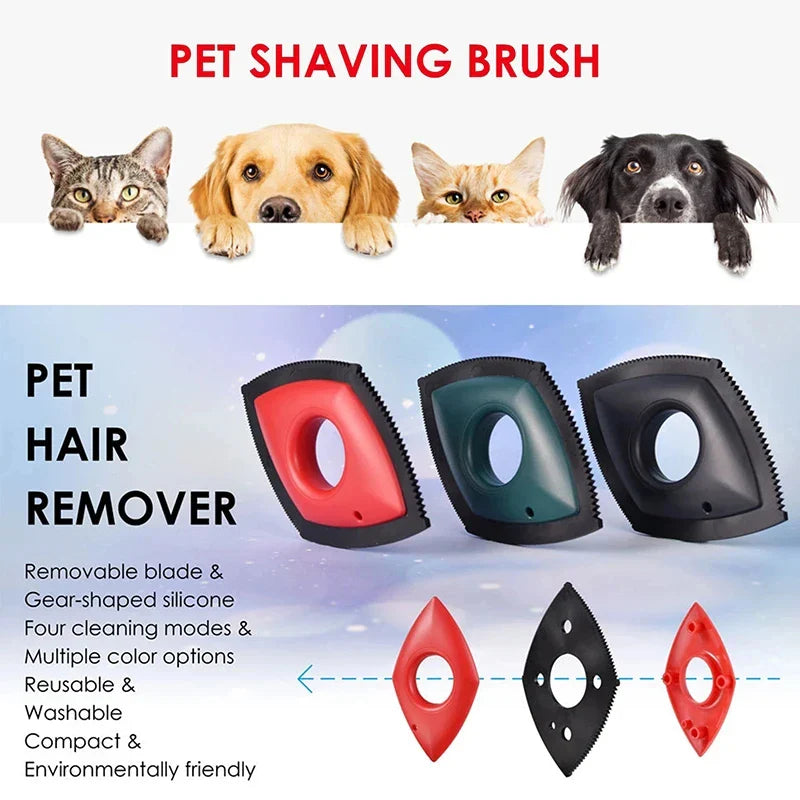4 Modes Pet Hair Remover Comb Brush – Reusable Dog & Cat Hair Cleaning Tool for Carpets, Sofas & Car Seats